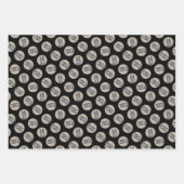 オランダ絵を描シェパードのかわいいオリジナルペットドッグアート ラッピングペーパーシート (正面3)