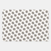 オランダ絵を描シェパードのかわいいオリジナルペットドッグアート ラッピングペーパーシート (正面2)