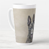 オランダ絵画シェパード – かわいいオリジナルドッグアート カフェラテマグ (左アングル)