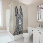 オランダ絵画シェパード – かわいいオリジナルドッグアート シャワーカーテン (インサイチュ)