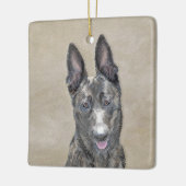 オランダ絵画シェパード – かわいいオリジナルドッグアート セラミックオーナメント (左)