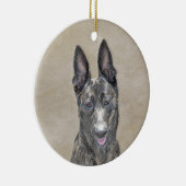 オランダ絵画シェパード – かわいいオリジナルドッグアート セラミックオーナメント (右)