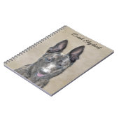 オランダ絵画シェパード – かわいいオリジナルドッグアート ノートブック (左側)