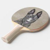 オランダ絵画シェパード – かわいいオリジナルドッグアート 卓球ラケット (正面アングル)