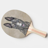 オランダ絵画シェパード – かわいいオリジナルドッグアート 卓球ラケット (横)