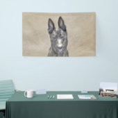 オランダ絵画シェパード – かわいいオリジナルドッグアート 横断幕 (トレードショー)