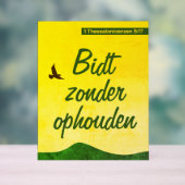 オランダ聖書祈りの言葉についてやる気を起こさせる アクリルサイン (ニュートラル)