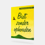 オランダ聖書祈りの言葉についてやる気を起こさせる アクリルサイン (傾斜)