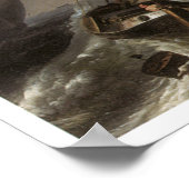 オランダ船は嵐の海c.1690 ポスター (角)