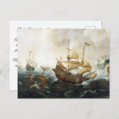 オランダ船1600年代 ポストカード (正面/裏面)