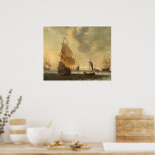 オランダ船 – Adriaensz Bellevoisファインアートポスター ポスター (キッチン)