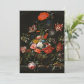 オランダ花絵画花瓶の耐用期間ファインアート サンキューカード (スタンド正面)