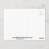 オランダ蝶ブルーフレーム誕生日葉書 ポストカード (裏面)