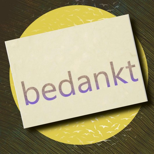 オランダ言語 サンキューカード