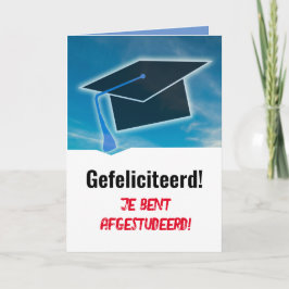 オランダ言語Gefeliciterd!オランダ卒業 カード