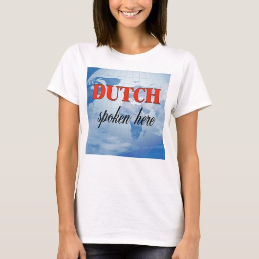オランダ話この曇り地球 Tシャツ (正面)