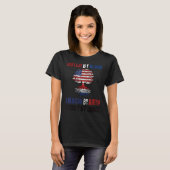 オランダ誇りを持ったアメリカ国旗のオランダアメリカ Tシャツ (正面フル)