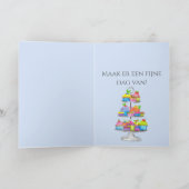 オランダ誕生日ウォーターのカップケーキカード カード (内部)