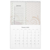 オランダ誕生日カレンダーヴィンテージレース蝶 カレンダー (1月 2026)