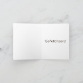 オランダ誕生日カード – Gefeliciterd カード (内部)