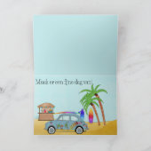 オランダ誕生日ハワイサーフフィアット500カード カード (内部)