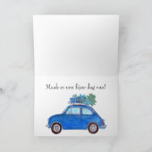 オランダ誕生日レトロフィアット500 カード (内部)