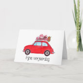 オランダ誕生日レトロフィアット500 カード (正面)