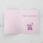 オランダ誕生日レトロFiat 500カード カード (内部)