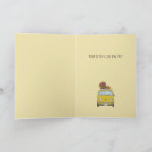 オランダ誕生日レトロFiat 500カード カード (内部)