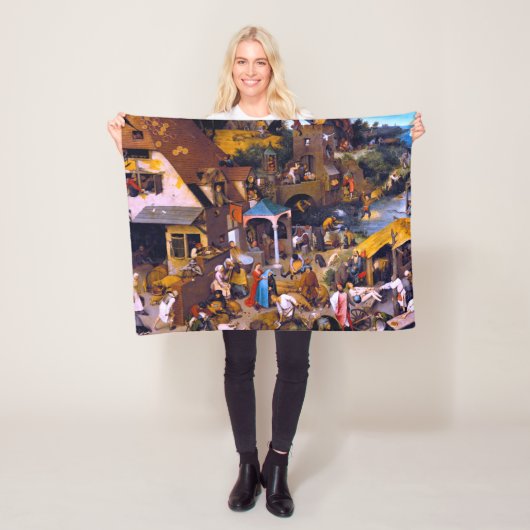 オランダ語の諺、ピエテル・ブルーゲル フリースブランケット (インサイチュ)