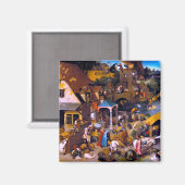 オランダ語の諺、ピエテル・ブルーゲル マグネット (正面/裏面)