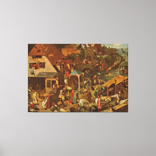 オランダ諺(オランダ語の諺) (1559) キャンバスプリント (正面)
