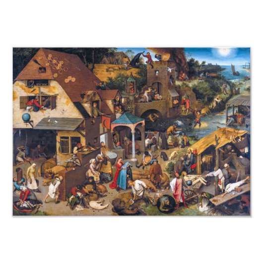 オランダ諺 | Pieter Bruegel長老 | フォトプリント (正面)