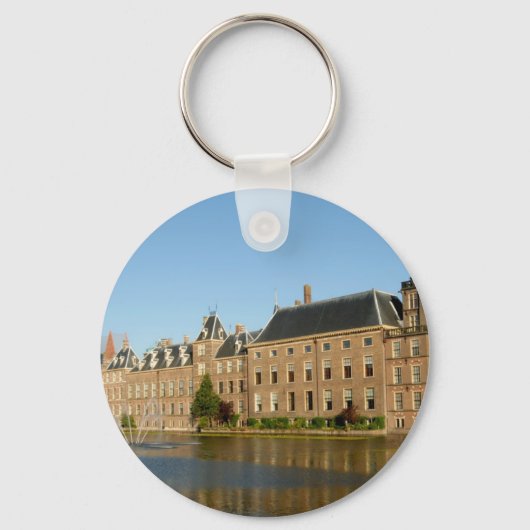 オランダ議会の建物はHofvijverに反映 キーホルダー (正面)