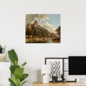 オランダ運河 – Jan van der Heydenファインアート ポスター (ホームオフィス)