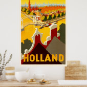 オランダ運河 | Vintage Travelポスター ポスター (キッチン)