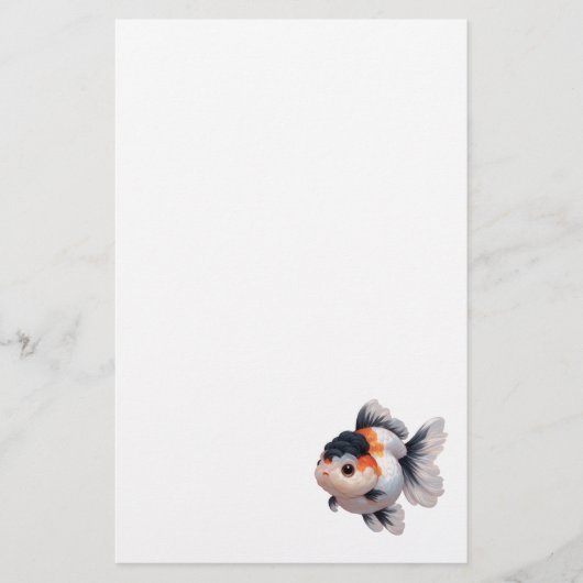 オランダ金魚ファンシー金魚の置物 便箋 (正面)