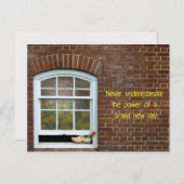 オランダ靴の赤いチューリップ付き引用文 シーズンポストカード (正面/裏面)