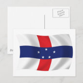 オランダ領アンティルの旗 ポストカード (正面/裏面)