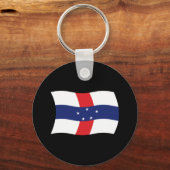 オランダ領アンティルズの旗 キーチェーン (正面)