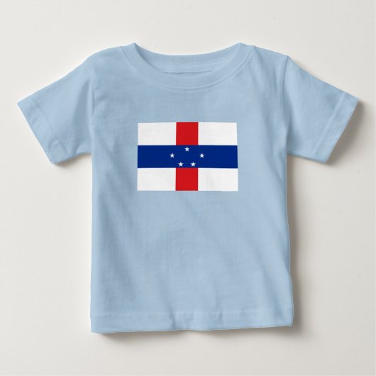 オランダ領アンティル旗 ベビーTシャツ (正面)