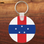 オランダ領アンティル諸島の旗 キーホルダー (正面)