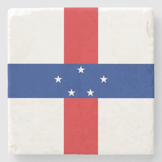 オランダ領アンティル諸島の旗 ストーンコースター (正面)