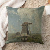オランダ風車オンポルダー水路ポールガブリエル クッション (ブランケット)