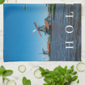 オランダ風車ティータオル キッチンタオル (折り畳み)