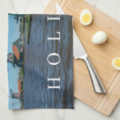 オランダ風車ティータオル キッチンタオル (四つ折り)