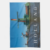 オランダ風車ティータオル キッチンタオル (縦)