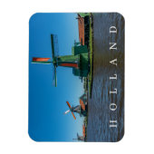 オランダ風車ビュー冷蔵庫用マグネット マグネット (縦)