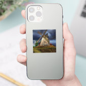 オランダ風車ランドスケープスケッチシール シール (スマートフォン)