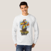 オランダ風車旅行ポスター Tシャツ (正面フル)